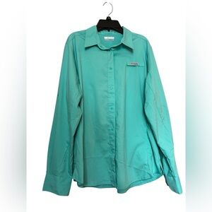 Columbia PFG Teal Button-Up Shirt‎